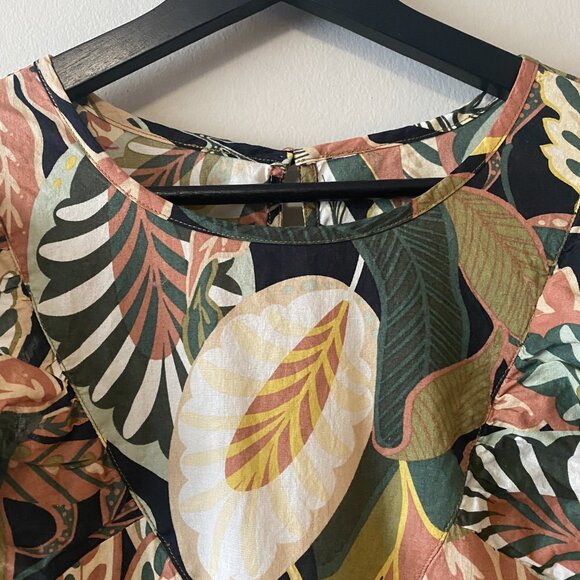 REFASHIONED Plus Size Upcycled 100% Cotton Multicolour Pattern Dress - Picture 5 of 15